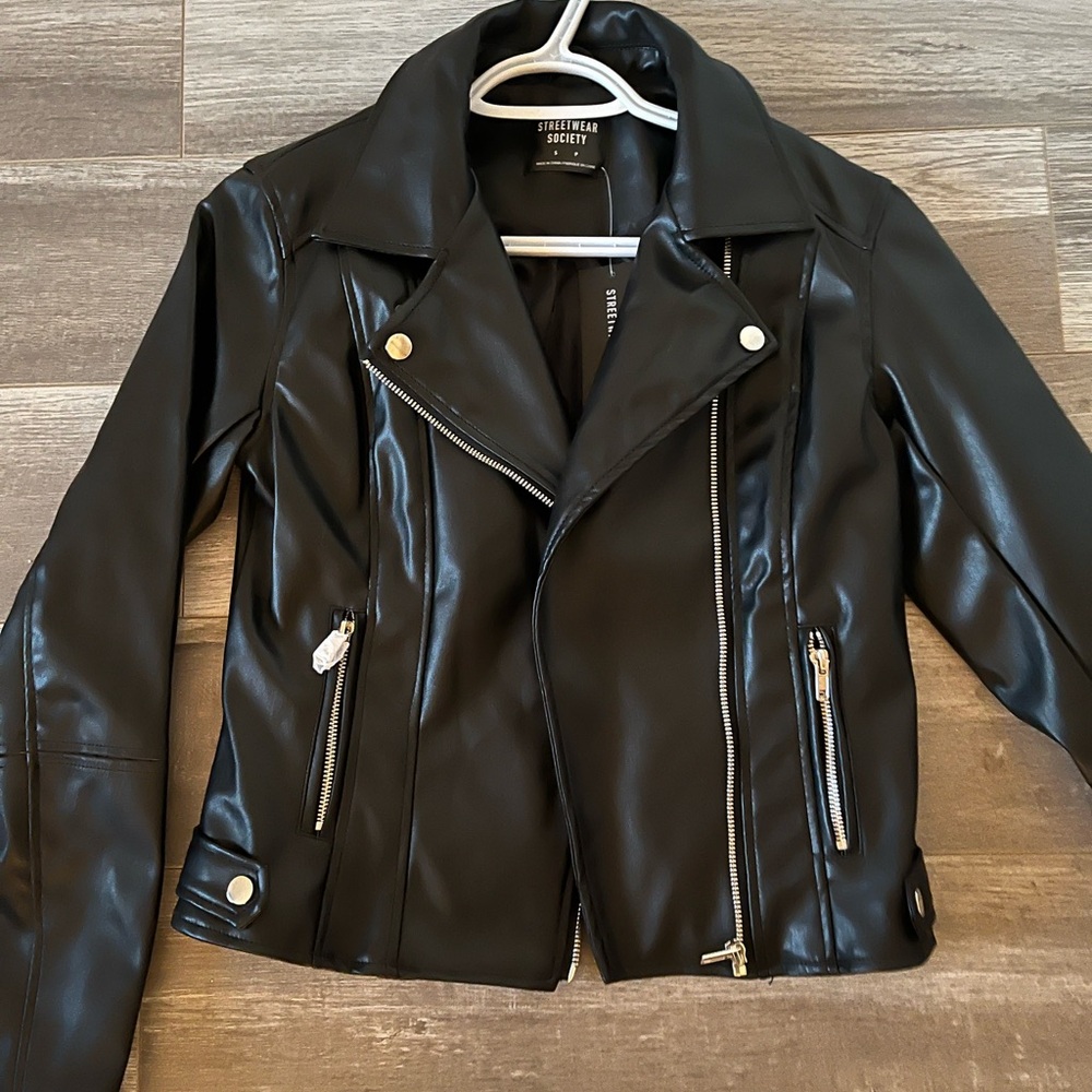 Black Faux Leather Jacket